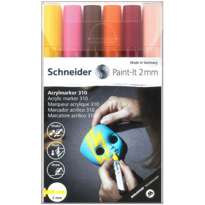 Rotulador Schneider Paint-It 310 Estuche 6 Surtidos | Schneider | Pack 1 Unidades