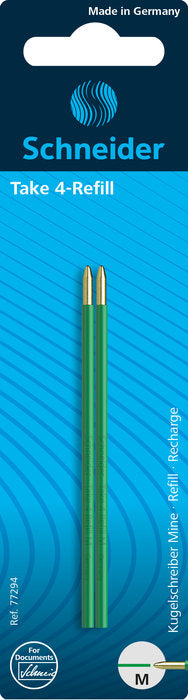 RECAMBIOS BOLIGRAFO 4 COLORES BLISTER 2 UDS VERDE | 1 UNIDADES | (SCHNEIDER)