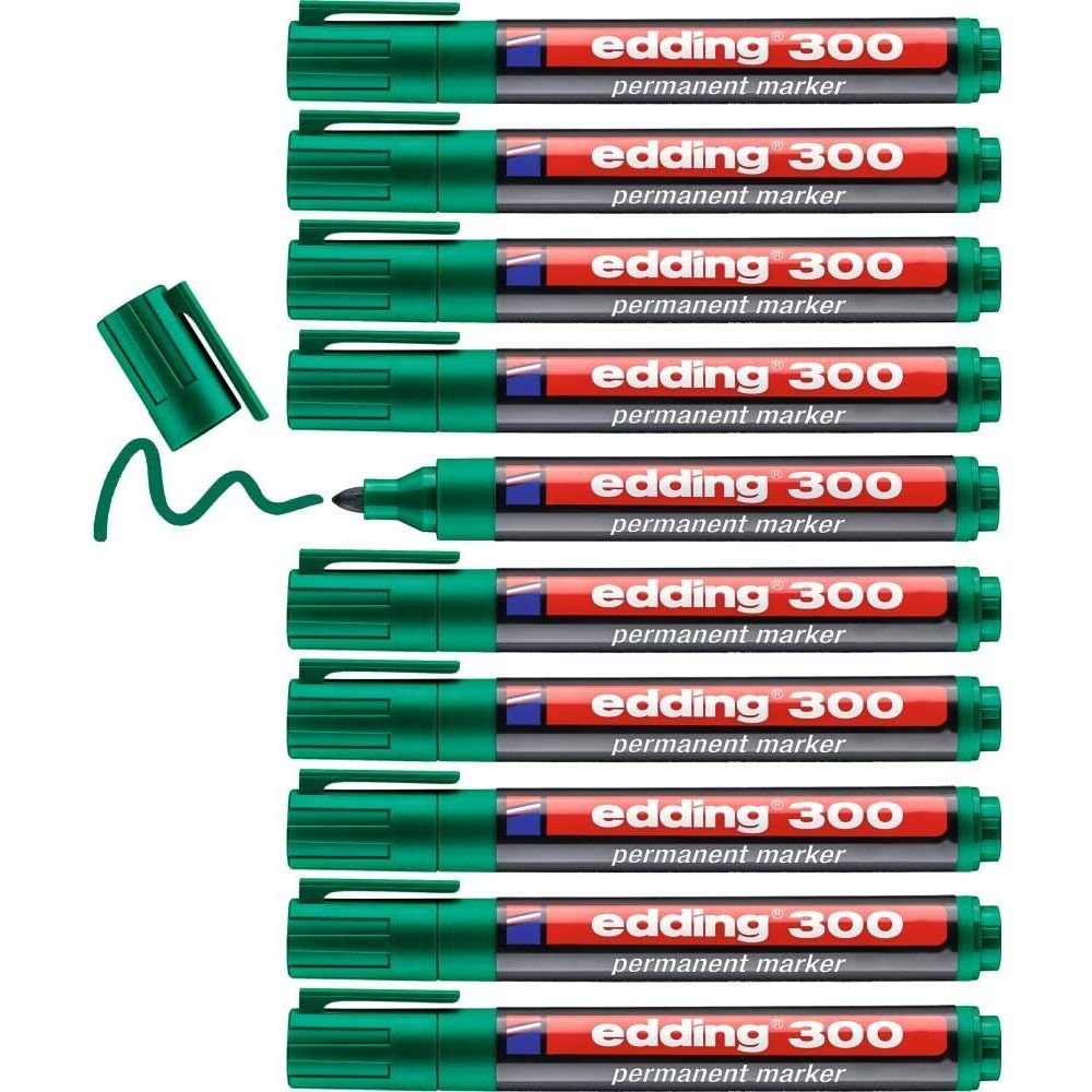 Rotulador Edding 300 Verde | Edding | Pack 10 Unidades