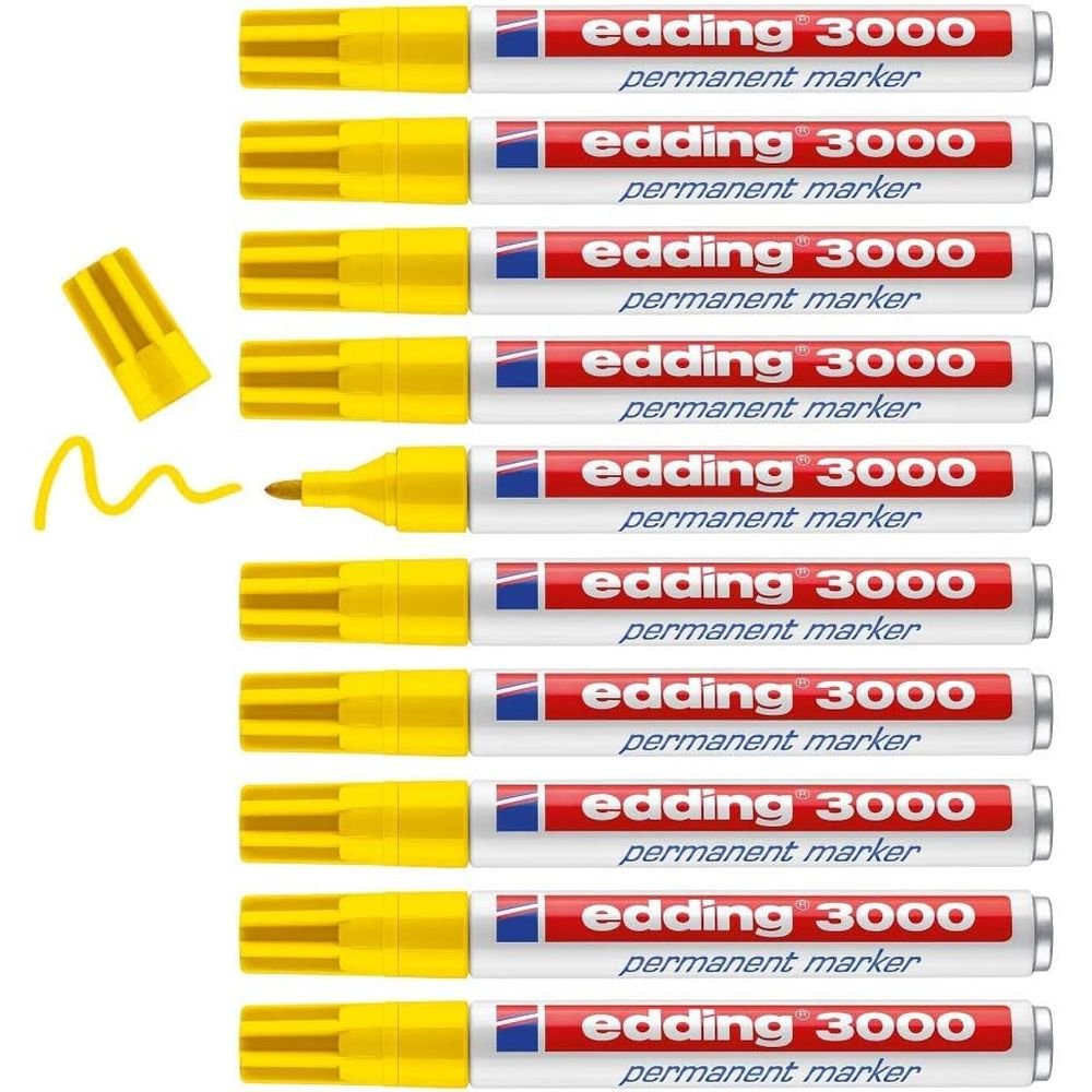 Rotulador Edding 3000 Amarillo | Edding | Pack 10 Unidades
