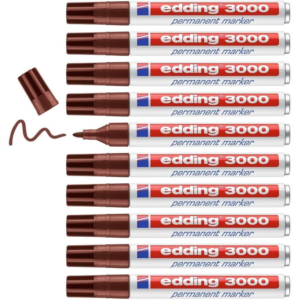 Rotulador Edding 3000 Marron | Edding | Pack 10 Unidades