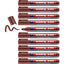 Rotulador Edding 330 marrón, pack de 10 unidades