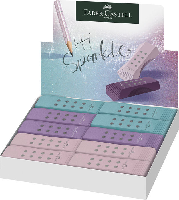 GOMA FABER CASTELL SPARKLE ROLLON COLORES METALIZADOS | 20 UNIDADES | (FABER CASTELL)