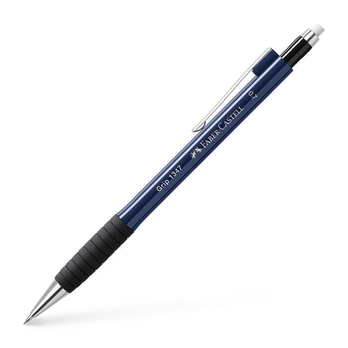 PORTAMINAS FABER GRIP 1347 0,5/0,7 MM AZUL MARINO | 12 UNIDADES | (FABER CASTELL)