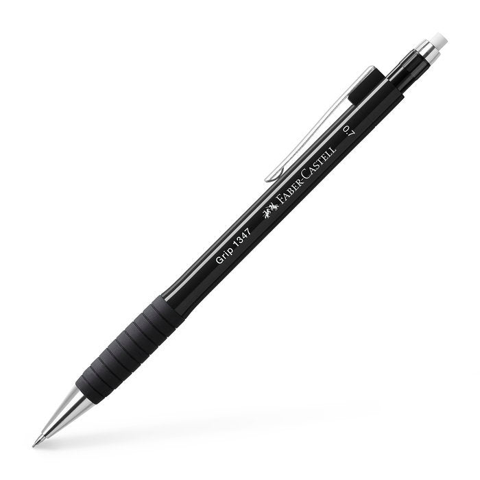PORTAMINAS FABER GRIP 1347 0,5/0,7 MM NEGRO | 12 UNIDADES | (FABER CASTELL)