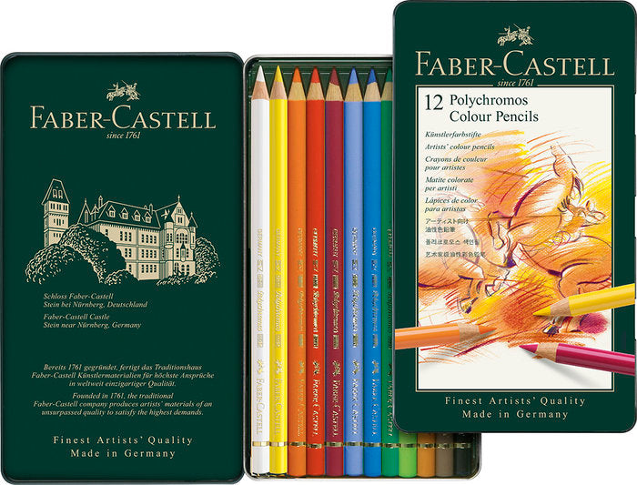 LAPIZ FABER CASTELL POLYCHROMOS 12 COLORES SURTIDOS | 1 UNIDADES | (FABER CASTELL)