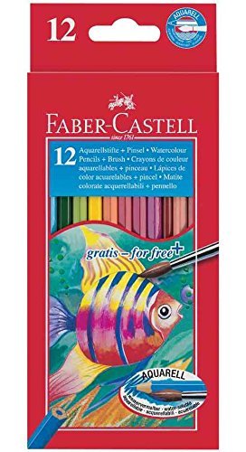 LAPIZ FABER CASTELL ACUARELABLE 12 COLORES SURTIDOS | 1 UNIDADES | (FABER CASTELL)