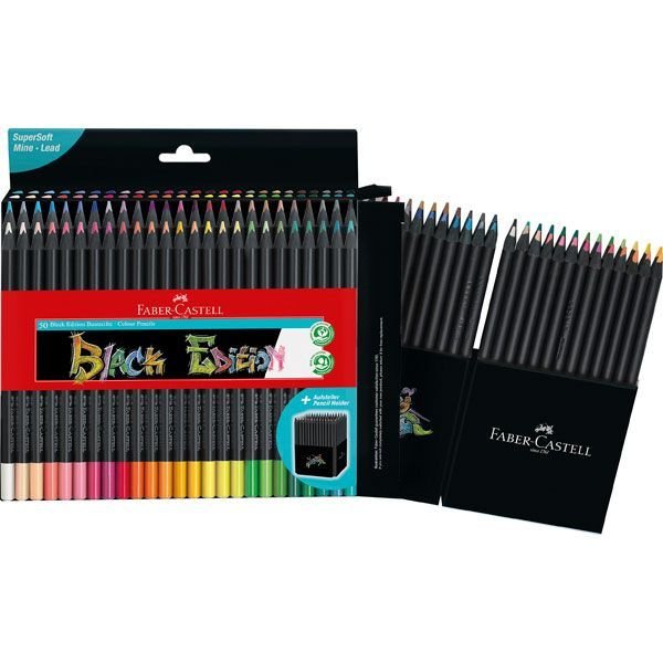 LAPIZ FABER CASTELL BLACK EDITION 50 COLORES BASICOS | 1 UNIDADES | (FABER CASTELL)