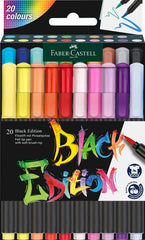 Rotulador Faber Castell Black Edition Pincel 20 Colores Sur | Faber Castell | Pack 1 Unidades