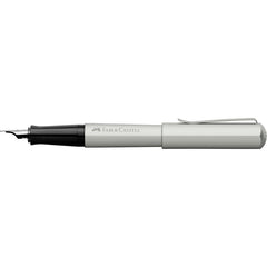 PLUMA ESTILOGRAFICA FABER CASTELL HEXO PLATEADO MATE F | 1 UNIDADES | (FABER CASTELL)