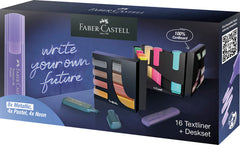 SET ESCRITORIO 16 MARCADORES TEXTLINER 46 DESPLEGABLE | 1 UNIDADES | (FABER CASTELL)