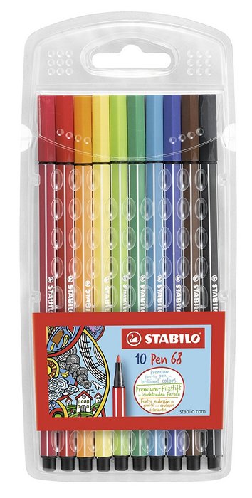 Rotulador Stabilo Premium Pen 68 10 Colores Surtidos | Stabilo | Pack 1 Unidades