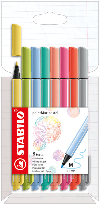Rotulador Stabilo Pointmax 8 Colores Pasteles | Stabilo | Pack 1 Unidades