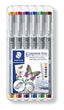 Estuche 6 rotuladores calibrados 0,3 mm colores surtidos STAEDTLER
