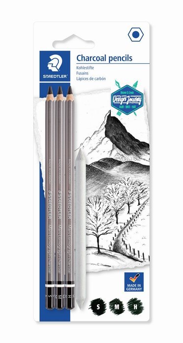 LAPIZ MARS LUMOGRAPH STAEDTLER CHARCOAL 100C 4 UDS | 1 UNIDADES | (STAEDTLER)