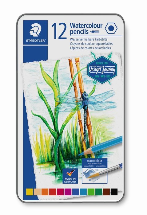LAPICES DE COLORES ACUARELABLES ESTUCHE METAL 14610C 12 UDS | 1 UNIDADES | (STAEDTLER)