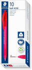 Bolígrafos Rojo Staedtler Pack 10 de Calidad