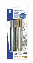 Rotuladores Calibrados Pigment Liner Metallic Marker 3 Uds | Staedtler | Pack 1 Unidades