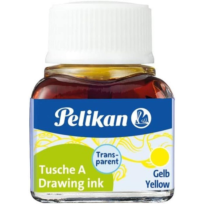 TINTA CHINA PELIKAN 523 10ML Nº 5 AMARILLO | 10 UNIDADES | (PELIKAN, S,A,)