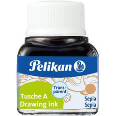 TINTA CHINA PELIKAN 523 10ML Nº 15 SEPIA | 10 UNIDADES | (PELIKAN, S,A,)