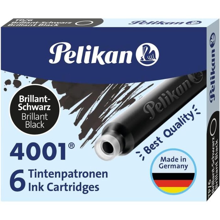 CARTUCHO PELIKAN 4001 TP6 NEGRO | 10 UNIDADES | (PELIKAN, S,A,)