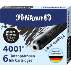 CARTUCHO PELIKAN 4001 TP6 NEGRO | 10 UNIDADES | (PELIKAN, S,A,)