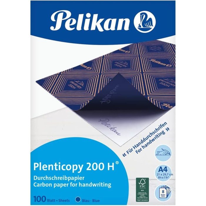 PAPEL CARBON PELIKAN PLENTICOPY 200H AZUL | 1 UNIDADES | (PELIKAN, S,A,)