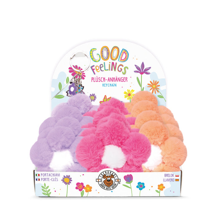EXPOSITOR 12 LLAVEROS PELUCHE DE FLOR MAODELOS SURTIDOS | TRENDHAUS | ENVASE 12 UDS. UNIDAD | 4032722057068