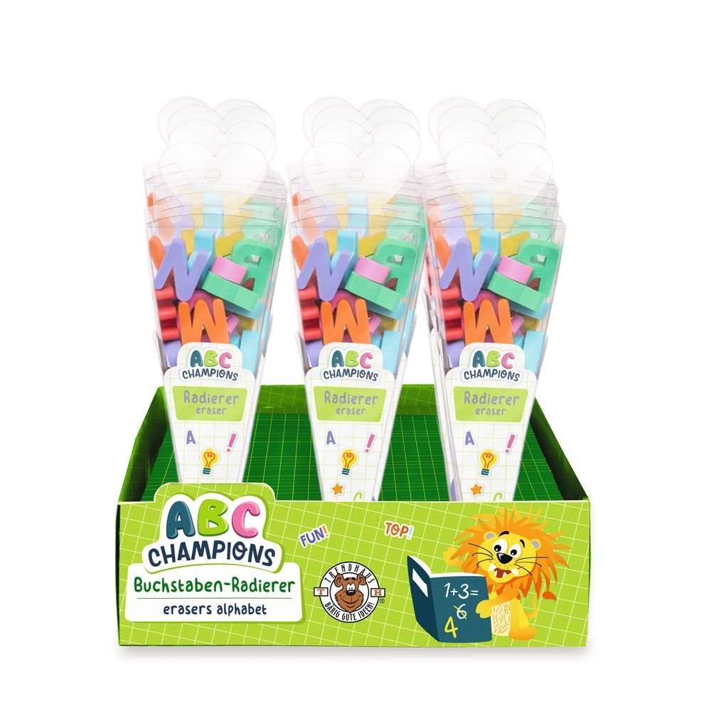 GOMAS CON FORMA DE LETRAS ABC5 | 12 UNIDADES | (TRENDHAUS)