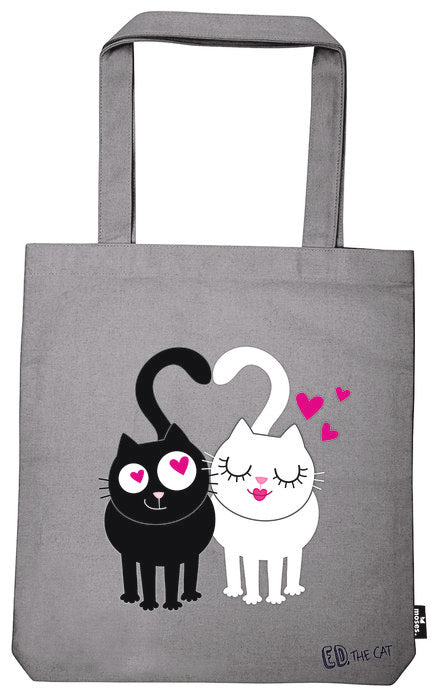BOLSA DE TELA DE LA COMPRA ED GATOS LOVE | MOSES