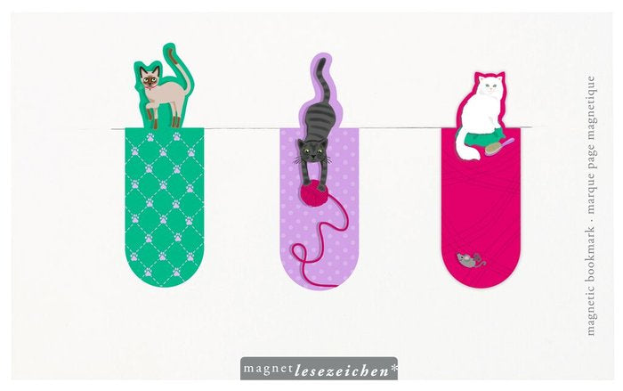 MARCAPAGINAS MAGNETICO GATOS KATZEN 6 UNIDADES | 6 UNIDADES | (MOSES)