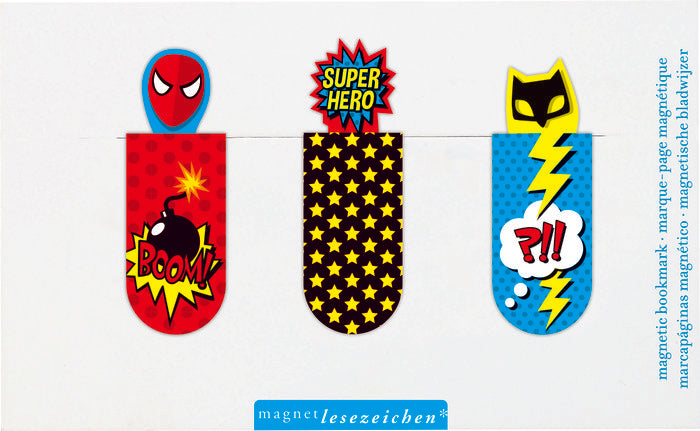 MARCAPAGINAS MAGNETICO SUPER HEROES 6 UNIDADES | 6 UNIDADES | (MOSES)