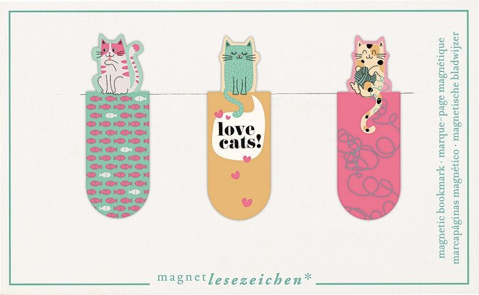 MARCAPAGINAS MAGNETICO GATOS 6 UNIDADES | 6 UNIDADES | (MOSES)