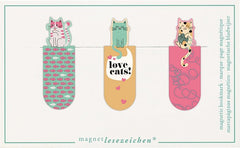 MARCAPAGINAS MAGNETICO GATOS 6 UNIDADES | 6 UNIDADES | (MOSES)
