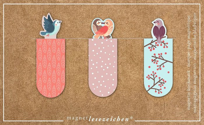 MARCAPAGINAS MAGNETICO PAJAROS 6 UNIDADES | 6 UNIDADES | (MOSES)