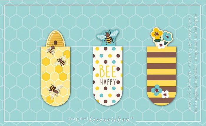 MARCAPAGINAS MAGNETICO ABEJAS 6 UNIDADES | 6 UNIDADES | (MOSES)