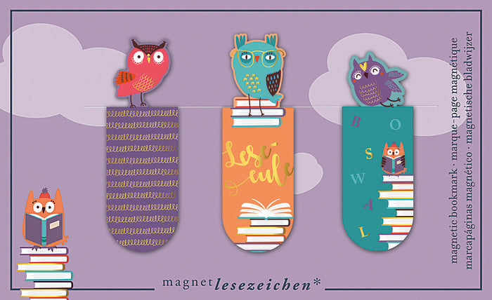 MARCAPAGINAS MAGNETICO TEMA BUHOS LECTORES 6 UNIDADES | 6 UNIDADES | (MOSES)