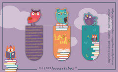 MARCAPAGINAS MAGNETICO TEMA BUHOS LECTORES 6 UNIDADES | 6 UNIDADES | (MOSES)