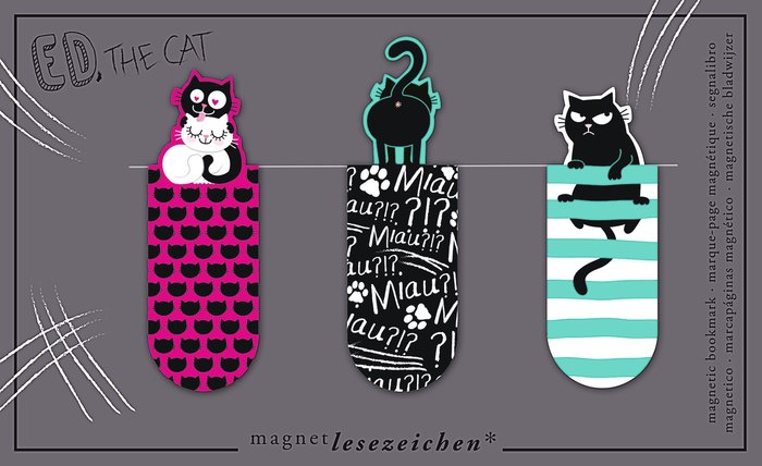 MARCAPAGINAS MAGNETICO ED EL GATO 6 UNIDADES | 6 UNIDADES | (MOSES)