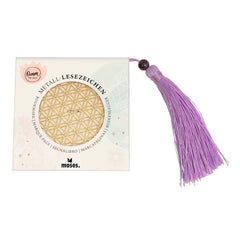 MARCAPAGINAS METAL FLOR DE LA VIDA CON BORLO | 1 UNIDADES | (MOSES)