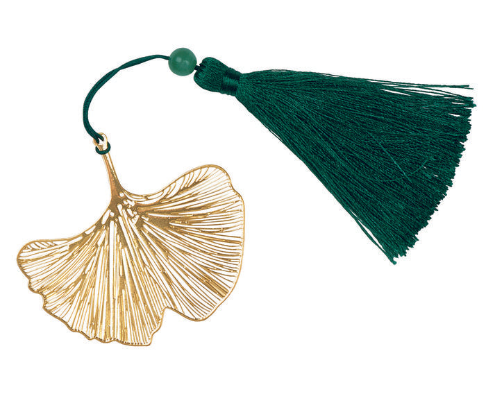 MARCAPAGINAS METAL Y PLUMERO GINKGO | 1 UNIDADES | (MOSES)