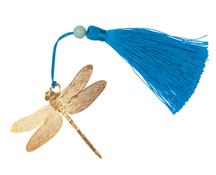 MARCAPAGINAS METAL Y PLUMERO LIBELULA | 1 UNIDADES | (MOSES)