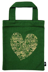 BOLSA DE TELA DE LIBROS CORAZON DE BUHO | MOSES