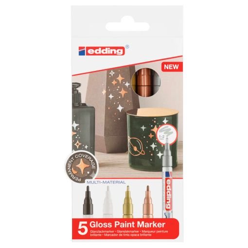 Rotulador Edding 751 Blister 5 Colores Metalizados | Edding | Pack 1 Unidades