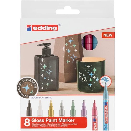 Rotulador Edding 751 Blister 8 Colores Metalizados | Edding | Pack 1 Unidades