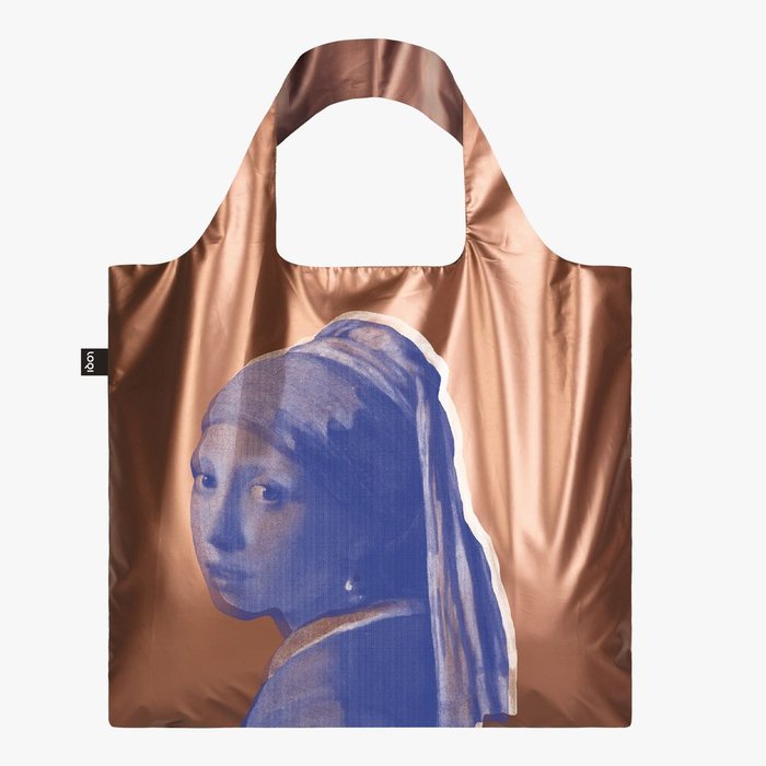 BOLSA LOQI VEERMER ROSE GOLD GIRL WITH PEARL | LOQI