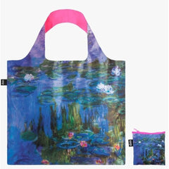 BOLSA PLEGABLE LOQI CLAUDE MONET WATER LILLIES NEON PINK | LOQI