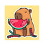 Pintar por números Capibara Watermelon Ideyka