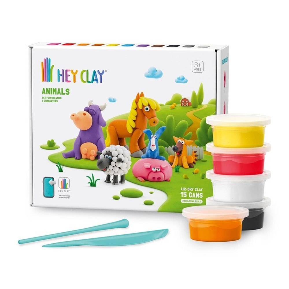 JUEGO HEY CLAY ANIMALES SET 6 FIGURAS (15 BOTES) | 1 UNIDADES | (LUDILO)
