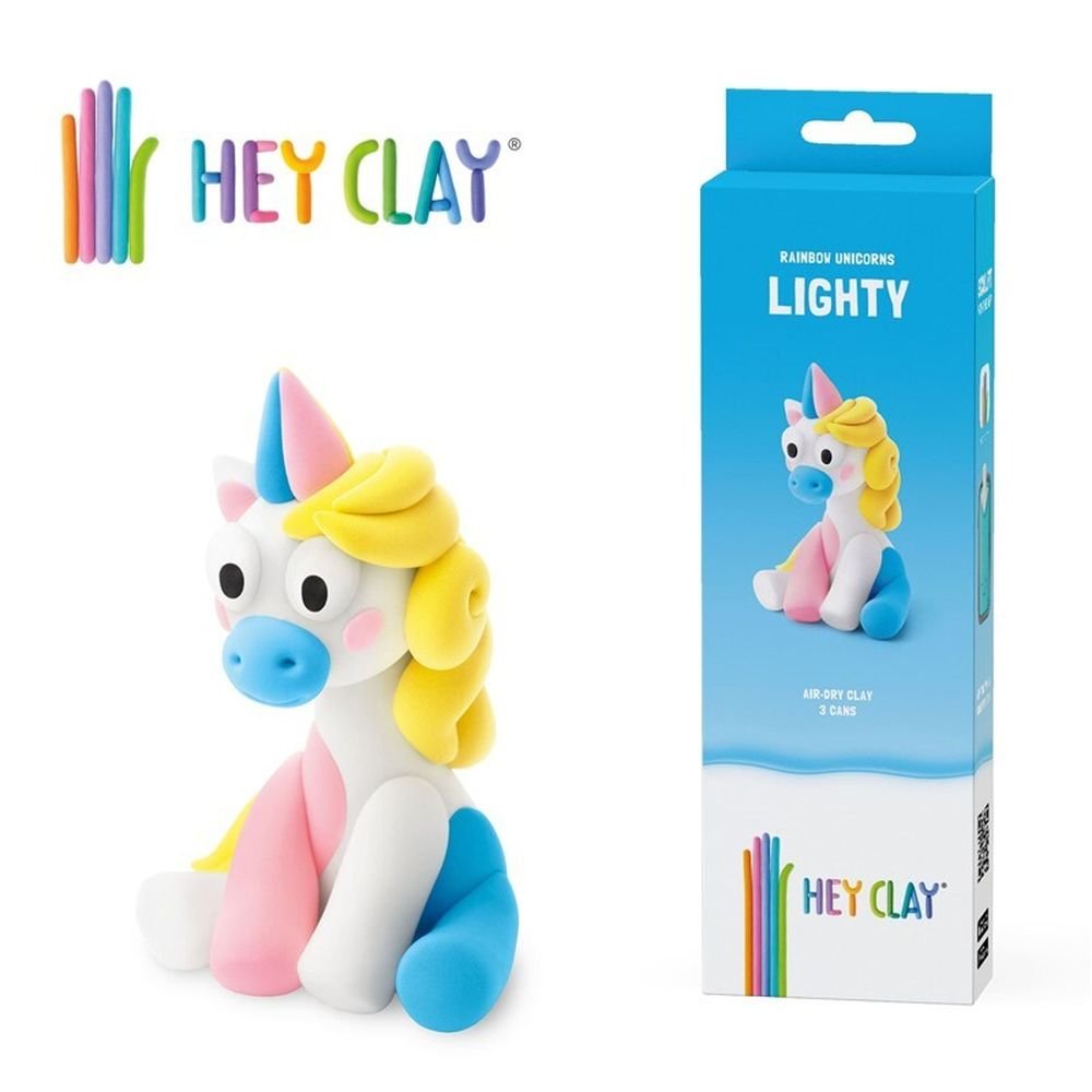 JUEGO HEY CLAY LIGHTY UNICORNIO (3 BOTES) | LUDILO | 1 UNIDAD | 4897105244509